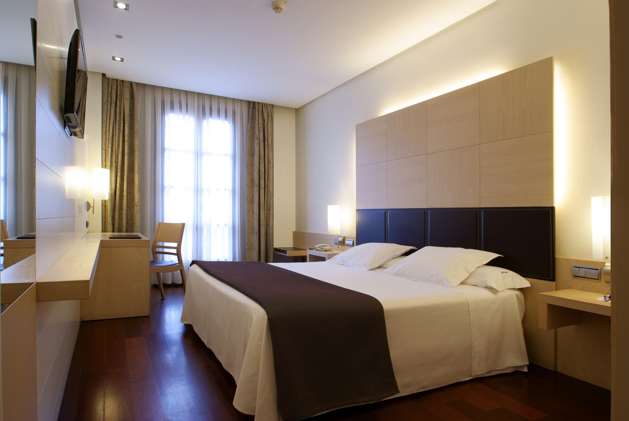 Habitación doble del céntrico Hotel Mozart en Valladolid